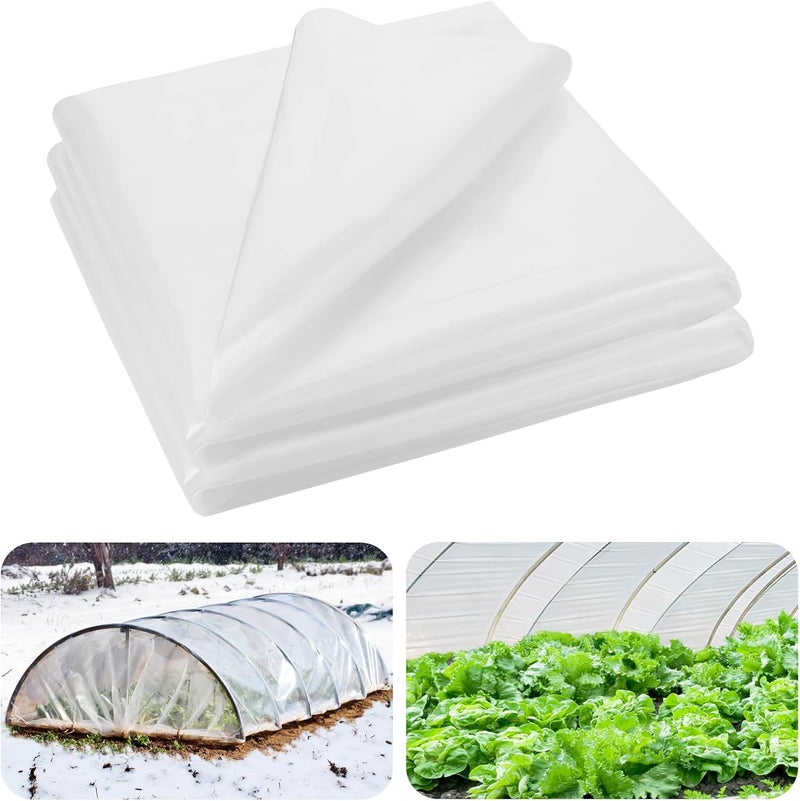 Alphatool Greenhouse Cover Plastic Sheeting - 8 x 24 ft Plant Covers Freeze Protection, Frost Cloths for Outdoor Plants, Clear Floating Row Cover for Outdoors Garden Plants Vegetables Crops - Image 1